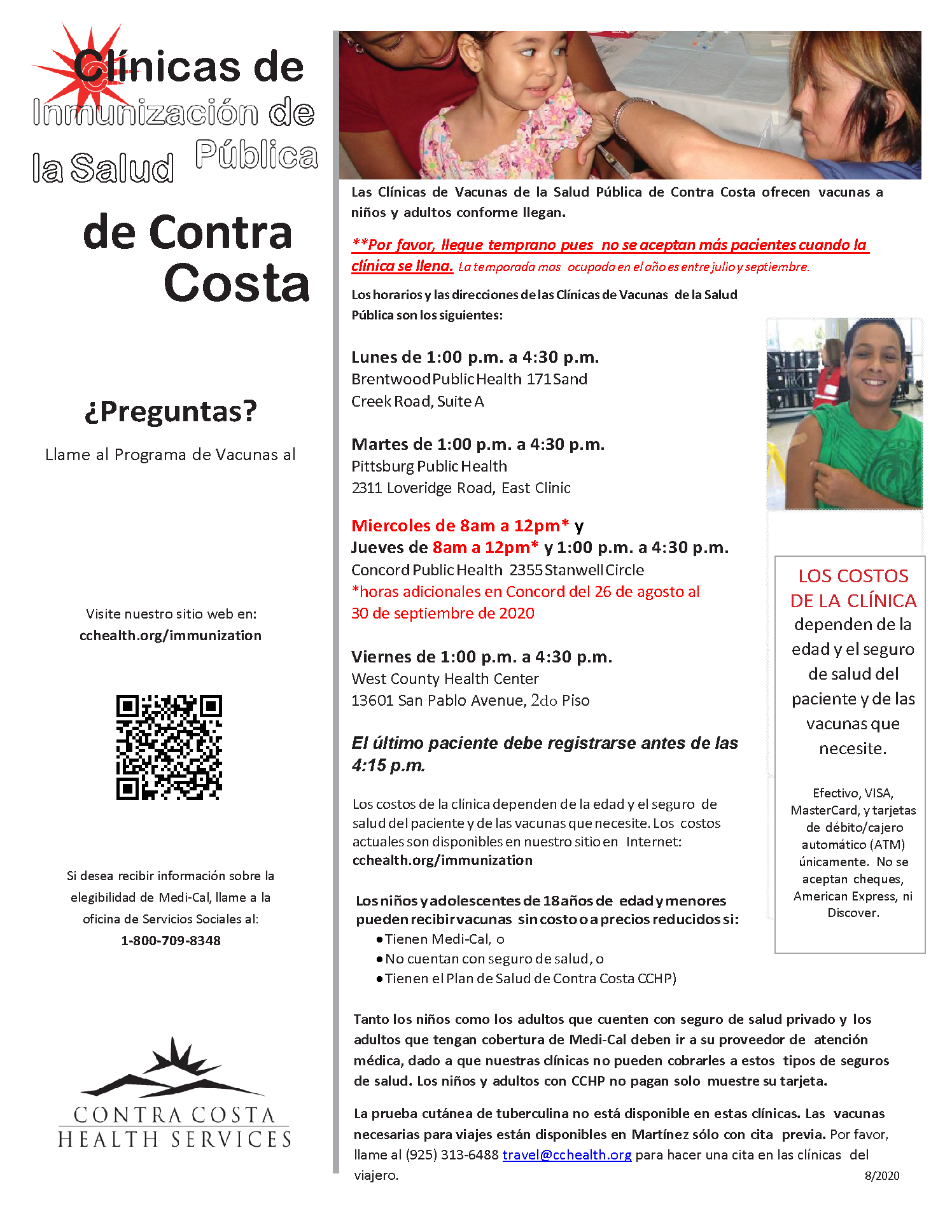 immunization clinic flyer spanish 